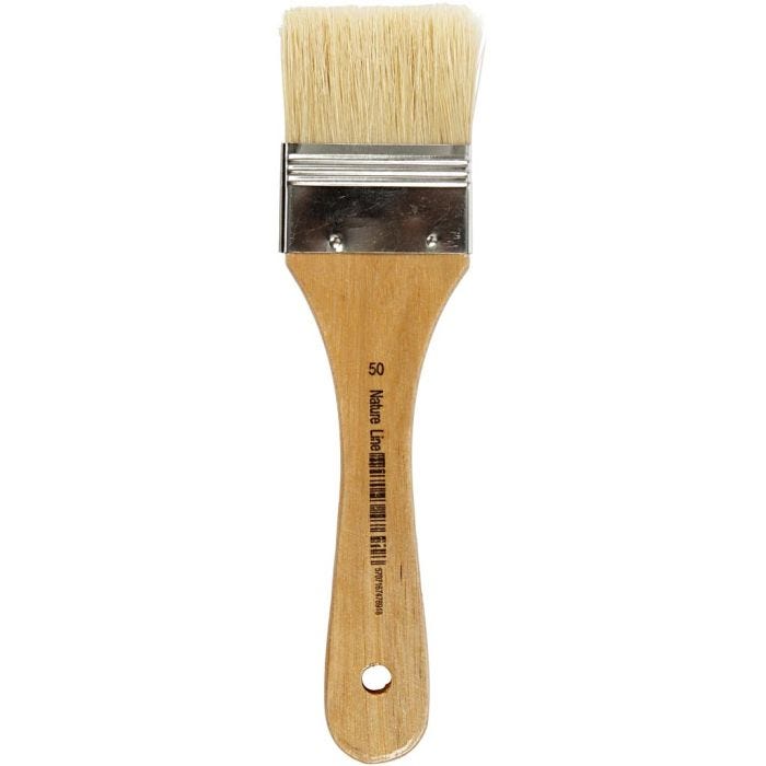 Lakkpensel, L: 18,5 cm, B: 50 mm, flat, 12 stk./ 1 pk.
