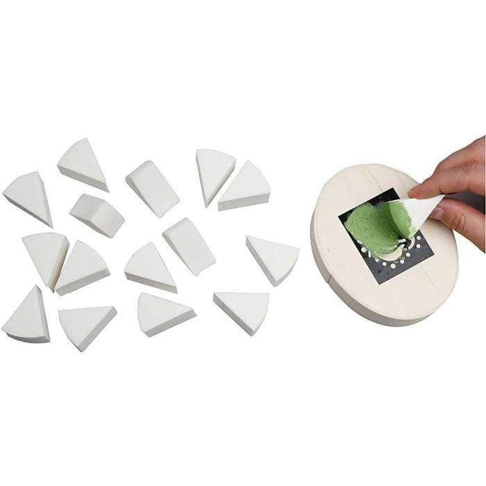 Svamper, L: 40 mm, B: 25 mm, hvit, 32 stk./ 1 pk.