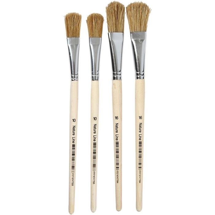 Lakkpensel, 10+16, L: 13-18 mm, B: 13-17 cm, flat, 4stk./ 1 pk.