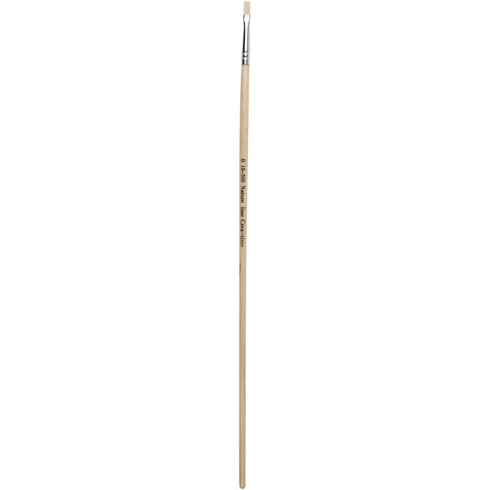 Nature Line Pensel, 0, B: 4 mm, langt skaft, 12stk./ 1 pk.