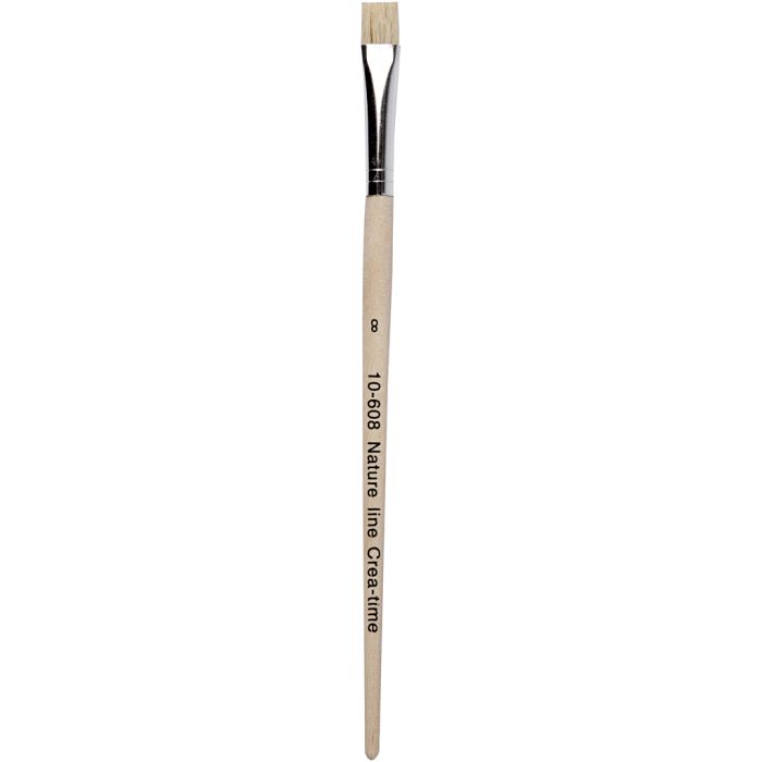 Nature Line Pensel, 8, L: 18,5 cm, B: 10 mm, flat, 12stk./ 1 pk.