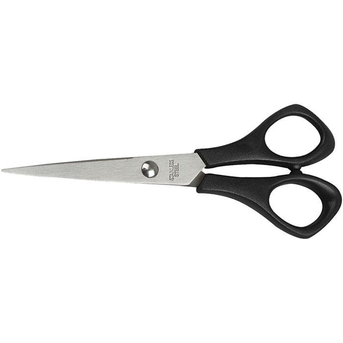 Skolesaks, L: 14 cm, spiss, høyre, 1 stk.
