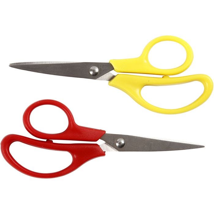 Barnesaks, L: 12,5 cm, spiss, høyre &amp; venstre, 12 stk./ 1 pk.
