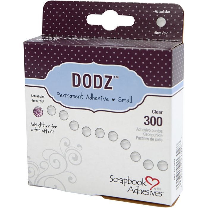 Dodz klebepunkter, dia. 6 mm, tykkelse 0,5 mm, 300stk./ 1 pk.