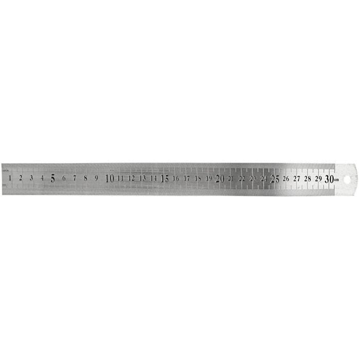 Stållinjal, L: 30 cm, 1 stk.