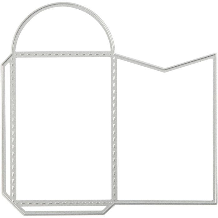 Skjære- og pregesjablong, konvolutt, str. 8,5x5,5 cm, 1 stk.