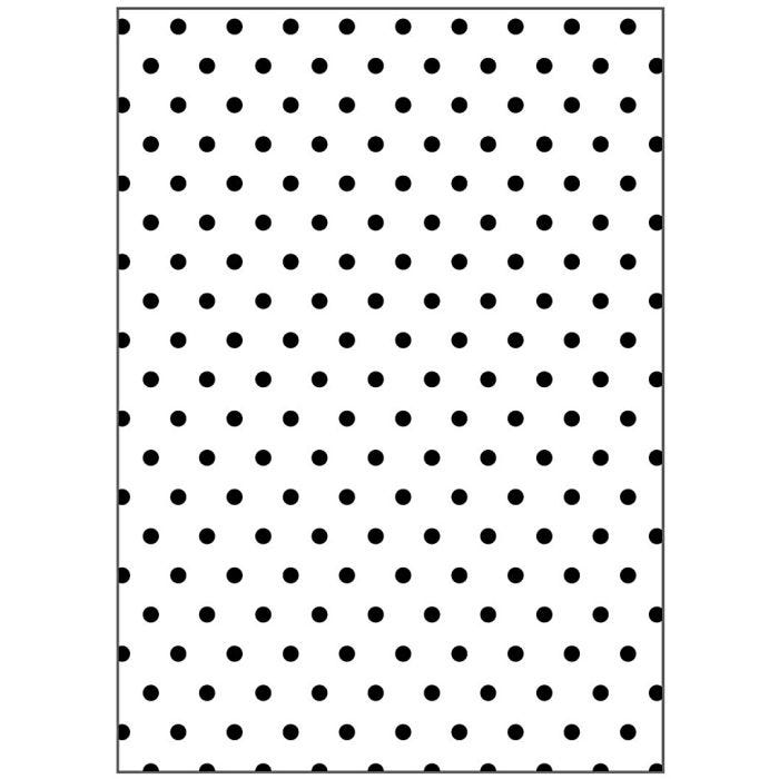 Pregesjablong, polka dotter, str. 13x18,5 cm, tykkelse 2 mm, 1 stk.