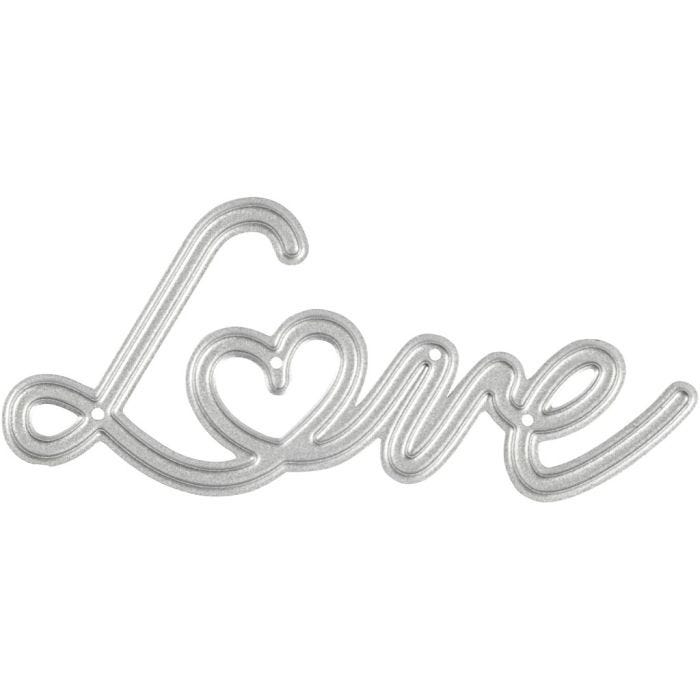 Skjæresjablong, Love, str. 69x30,5 mm, 1 stk.