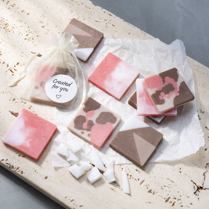 Såpe med flerfarget mønster