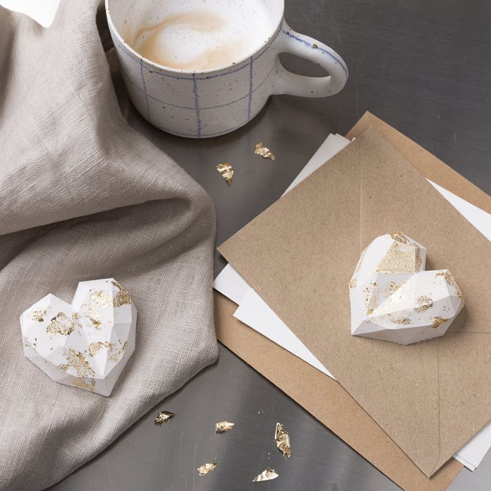 Hjerteform i resin støpemiks