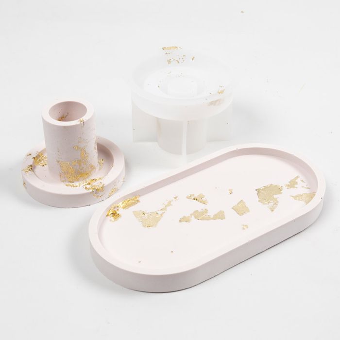 Slik lager du fargede avstøpninger med gullflak