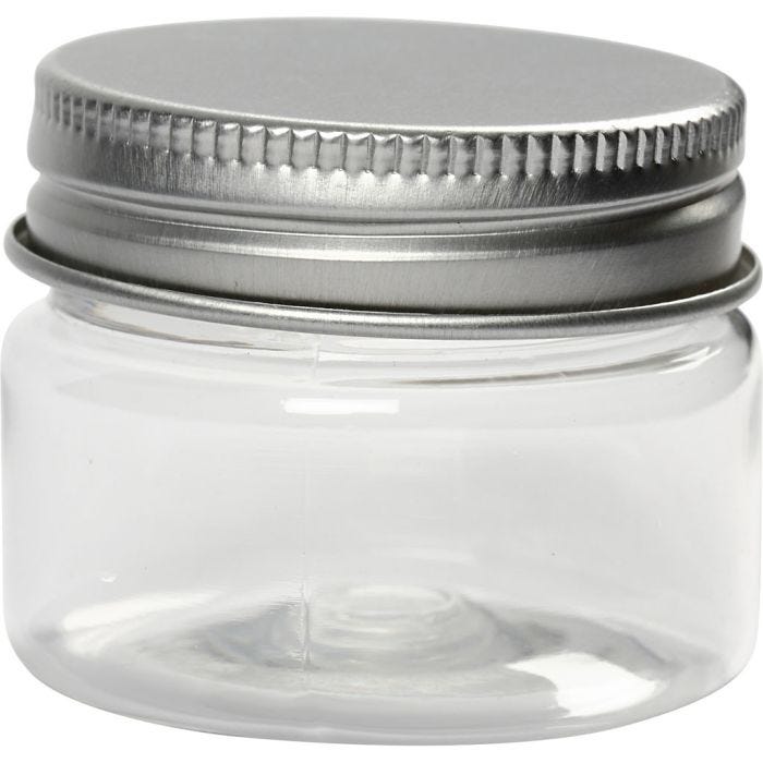Plastboks med lokk, H: 35 mm, dia. 40 mm, 35 ml, 10stk./ 1 pk.