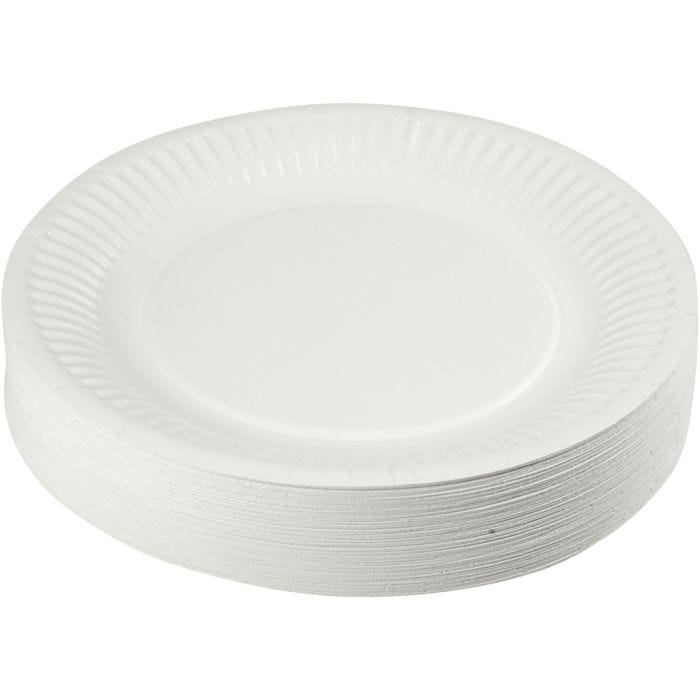 Papptallerken, dia. 18 cm, 100 stk./ 1 pk.