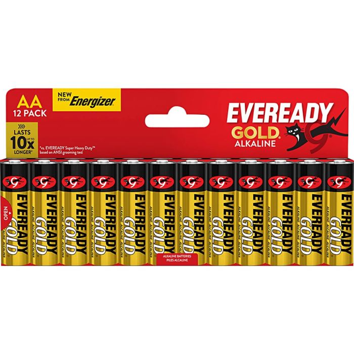 Batterier, AA, 12 stk./ 1 stk.