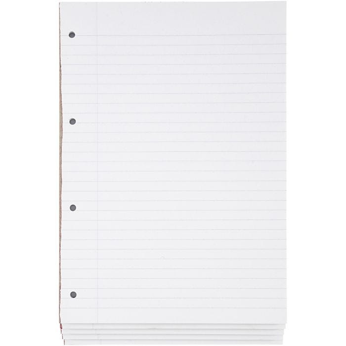 Standardblokk, linjer, A4, str. 21x29,7 cm, 5 stk./ 1 pk.