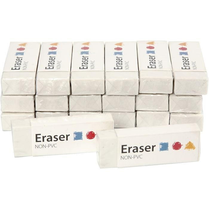 Viskelær, str. 62x22x10 mm, 20 stk./ 1 pk.