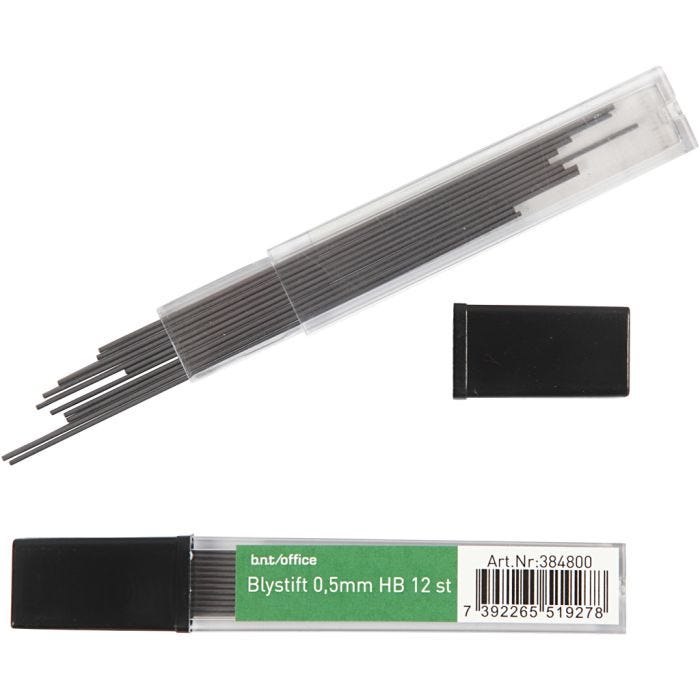Bly til trykkblyant, tykkelse 0,5 mm, 24x12 stk./ 1 pk.