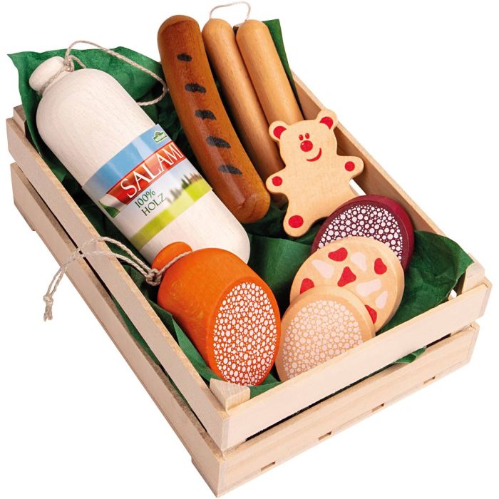 Pølser i trekasse, str. 124x170x60 mm, 6 stk./ 1 pk.