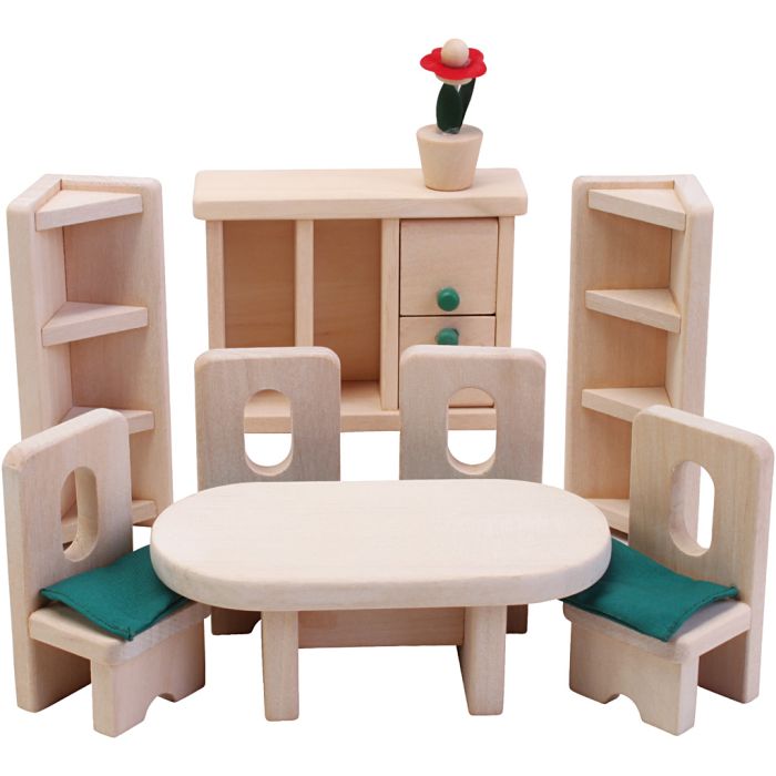 Educo Dukkehusmøbler, Stue, 13 deler/ 1 sett