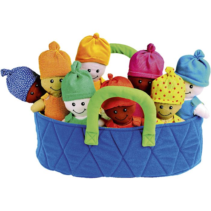 Nathan Tactile dukker. 15 mdr +, str. 26 cm, 8 stk./ 1 pk.