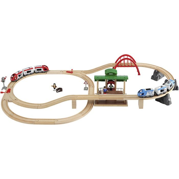 BRIO Togbane på Reise, str. 112x62 cm, 42 stk./ 1 pk.