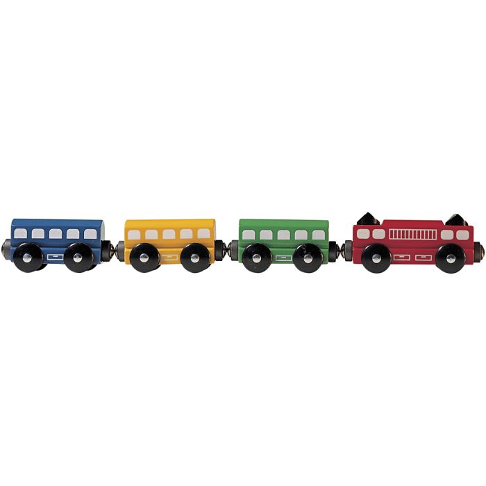 Togsett passasjertog, L: 33 cm, 4 stk./ 1 sett