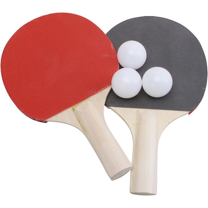Bordtennis racket, 5 deler/ 1 sett