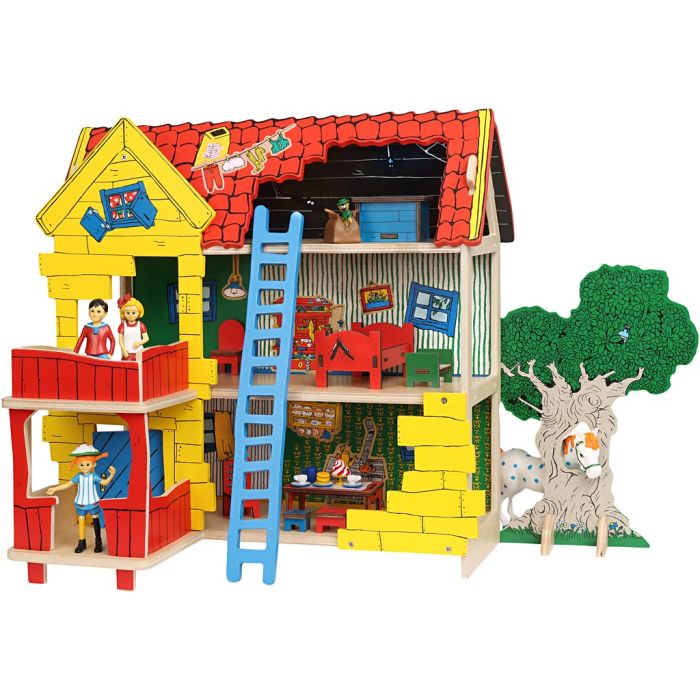 Pippis hus Villa Villekulla, str. 400X260X400 mm, ca. 5 deler, 1 stk.