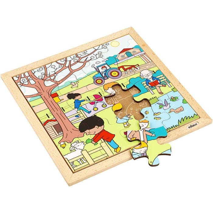 Educo Trepuslespill, str. 34x34 cm, 9 brikker, 1 stk.