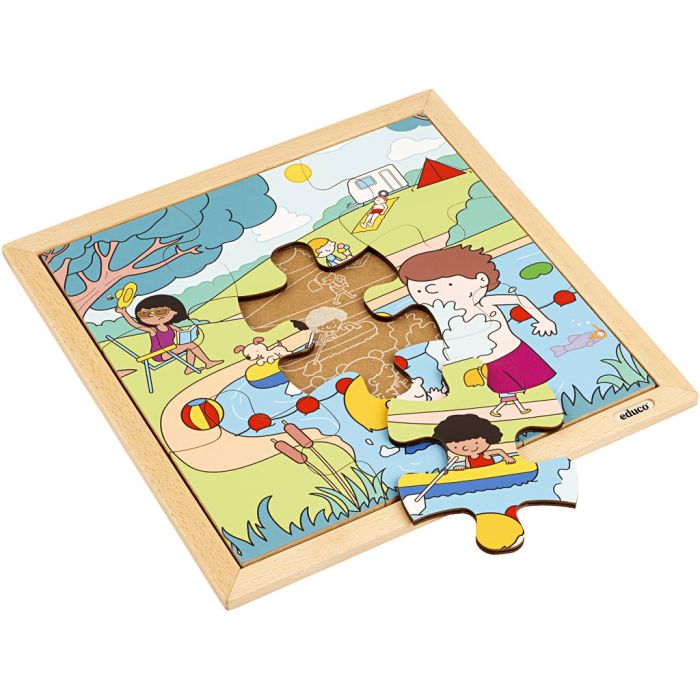 Educo Trepuslespill, str. 34x34 cm, 16 brikker, 1 stk.