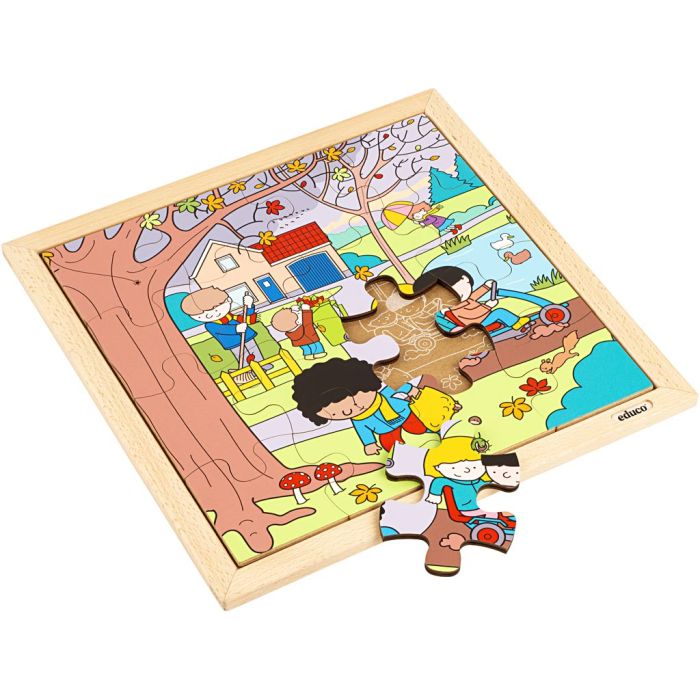 Educo Trepuslespill, str. 34x34 cm, 9 brikker, 1 stk.