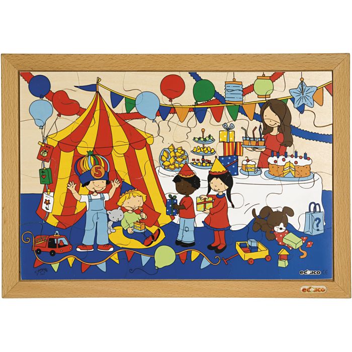 Educo Puslespill, str. 40x28 cm, 24 brikker, 1 stk.