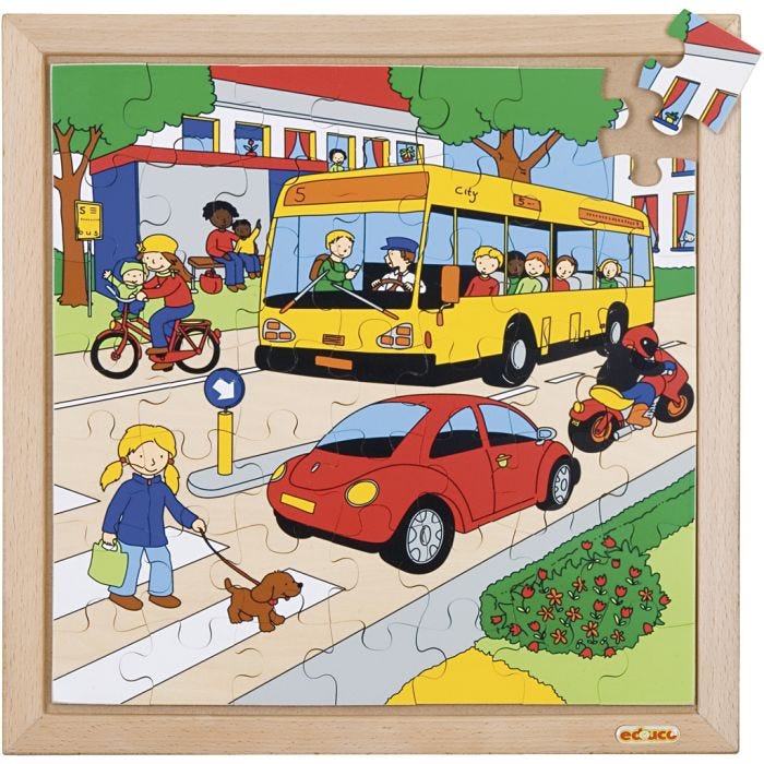 Educo Trepuslespill, str. 34x34 cm, 1 stk., 49 brikker