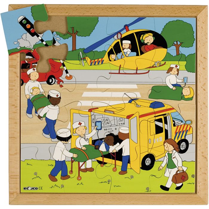 Educo Trepuslespill, str. 34x34 cm, 16 brikker, 1 stk.