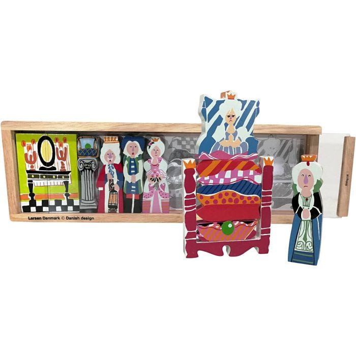 Trepuslespill og bordteater, Prinsessen på erten, str. 400x129x30 mm, 12 brikker, 1 stk./ 1 pk.