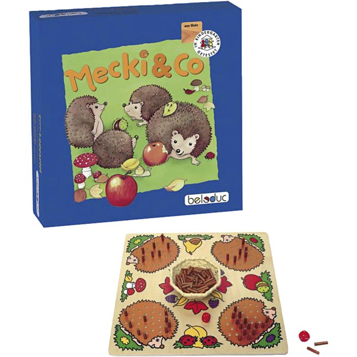 beleduc Piggsvinespill Mecki & Co, DE, EN, FR, ES, IT, CH, 1 stk., Engelsk tekst,Tysk tekst
