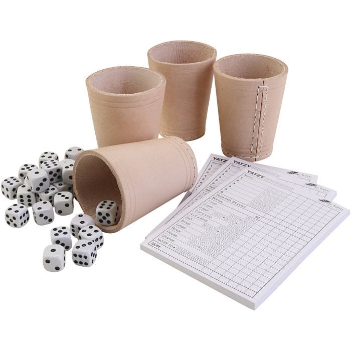Yatzy sett, 4 sett/ 1 pk.