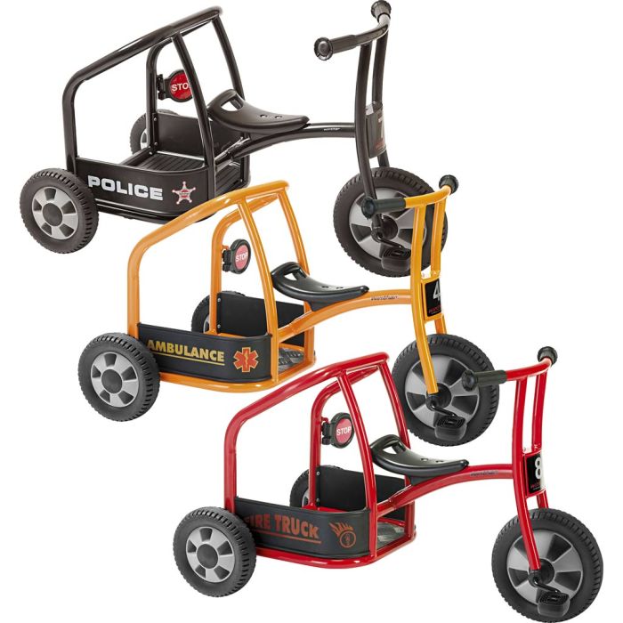 Winther redningssykler, Politi, ambulanse og brannbil, H: 61 cm, L: 97 cm, B: 59 cm, 3 stk./ 1 pk.