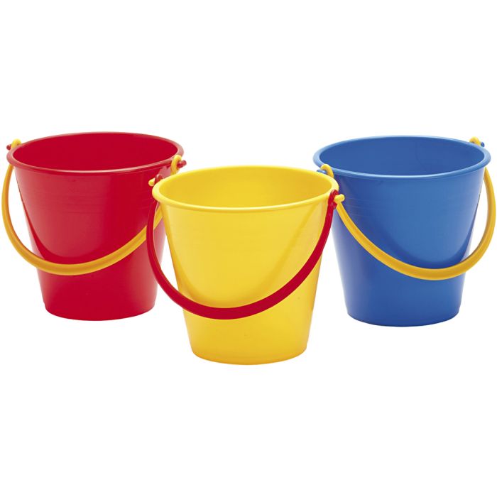 dantoy bøtter med hank, H: 13 cm, 1,3 l, 10 stk./ 1 sett