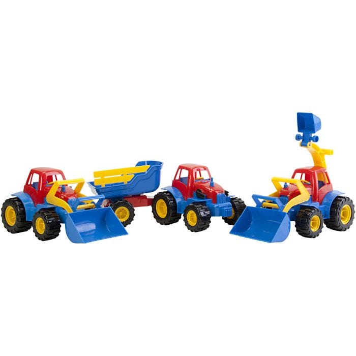 dantoy Traktorsett, str. 30-42 cm, 3 stk./ 1 sett