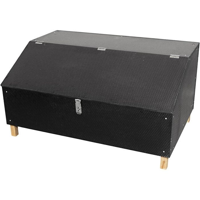 Oppbevaringskasse til byggeset, str. 121x80x64 cm, 3,5 m3, 1 stk.