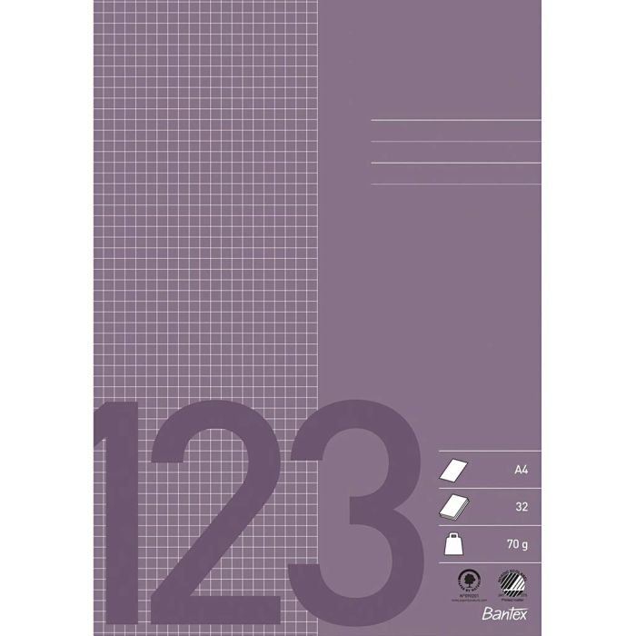 A4, Antall sider 64, 70 g, lilla, 1 stk.