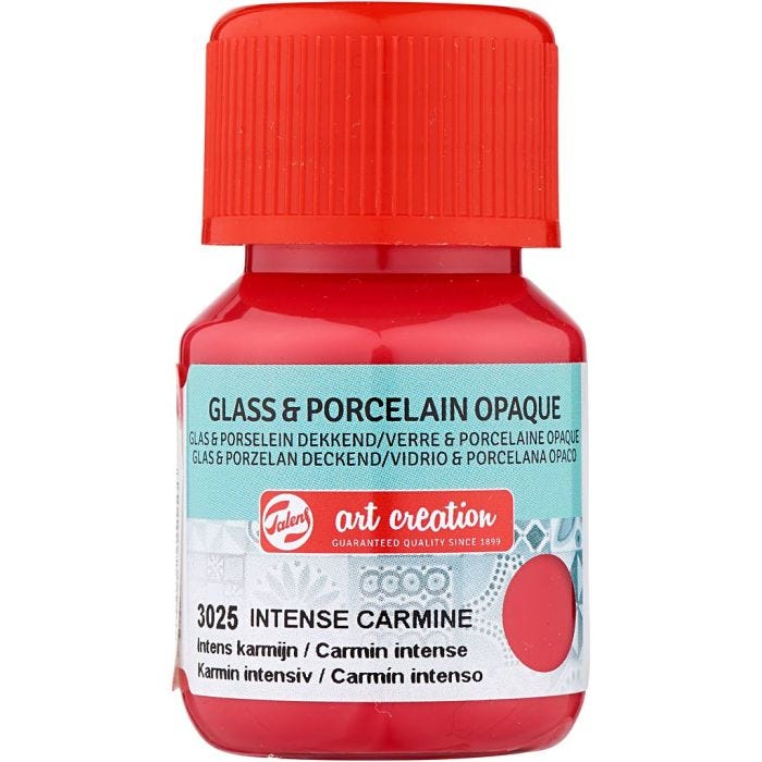 Keramikk- og porselensmaling, rød, 30 ml/ 1 fl.