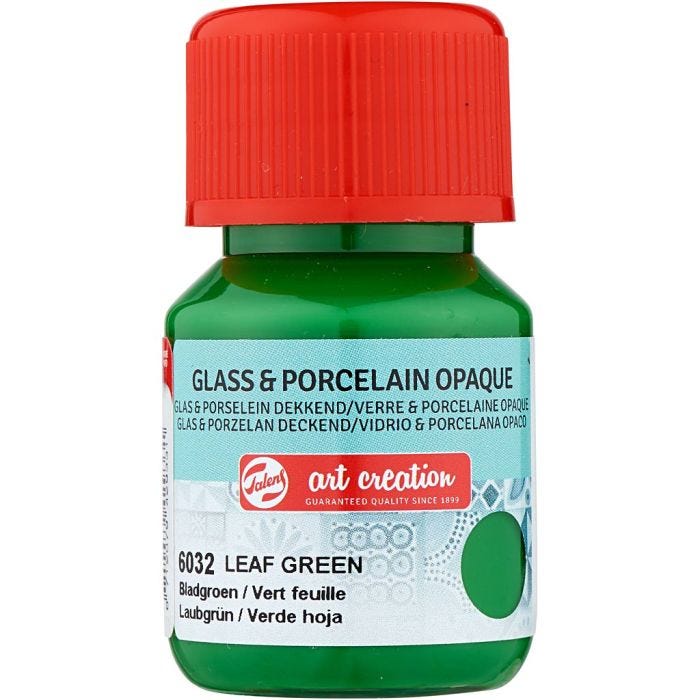 Keramikk- og porselensmaling, gressgrønn, 30 ml/ 1 fl.