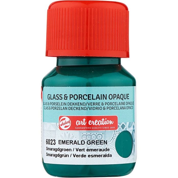 Keramikk- og porselensmaling, grønn, 30 ml/ 1 fl.