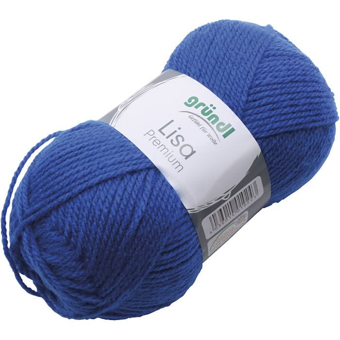 Acrylgarn, mørk blå, 50 g/ 1 nst.