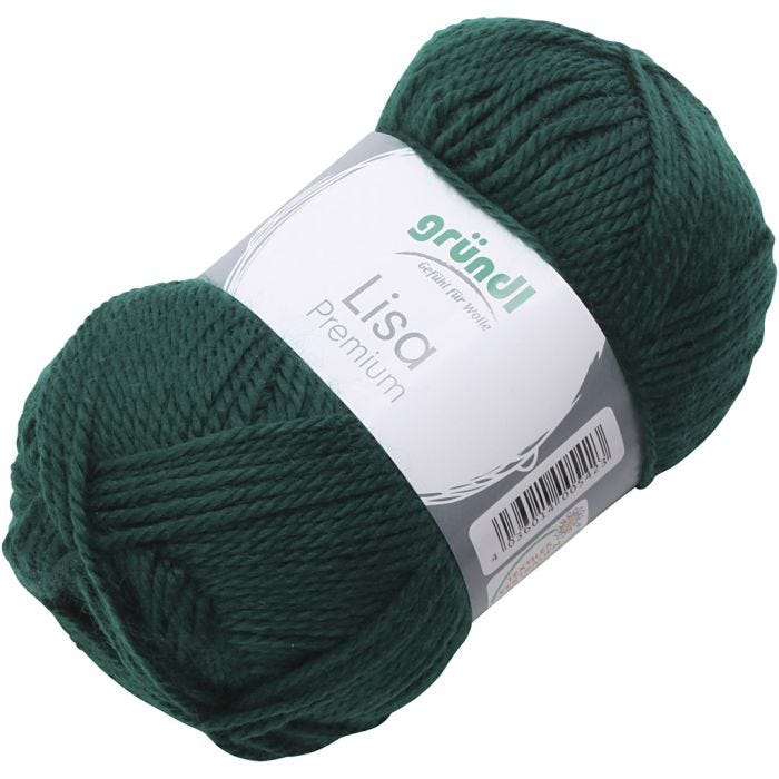 Acrylgarn, grønn, 50 g/ 1 nst.