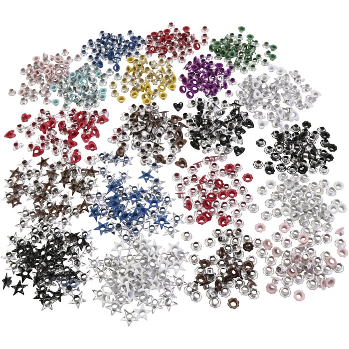 Mini snøreringer, 1000 stk./ 1 pose