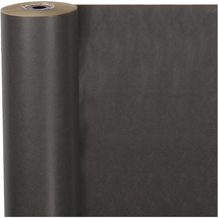 Gavepapir, B: 50 cm, 60 g, svart, 100m/ 1 rl.