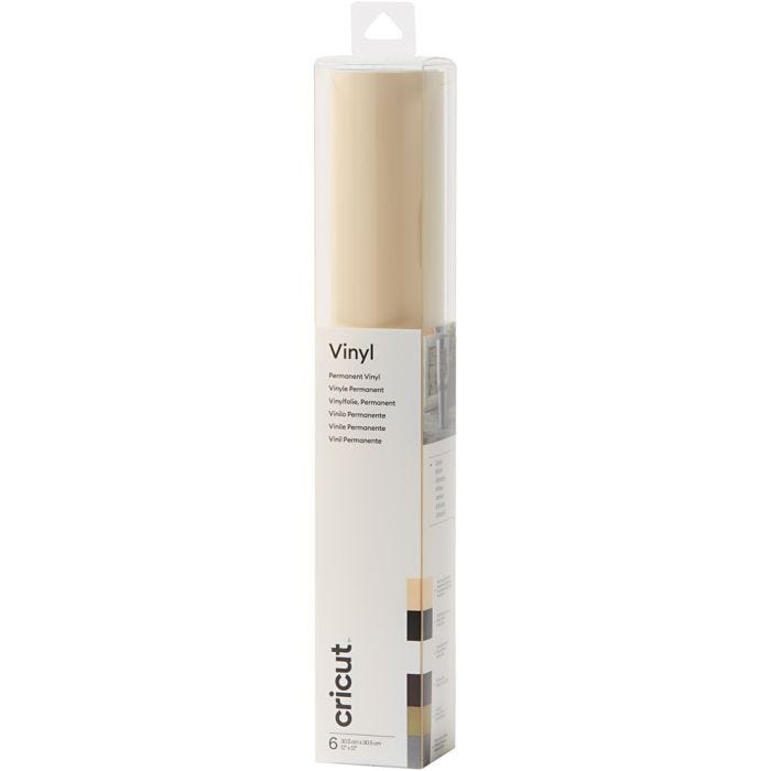 Cricut PRemium Vinyl permanent Prøvetaker (grunnleggende), permanent, str. 30x30 cm, 6 ark/ 1 pk.